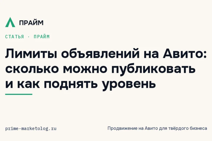 Лимиты объявлений на Авито: сколько можно публиковать в категории и как поднять уровень