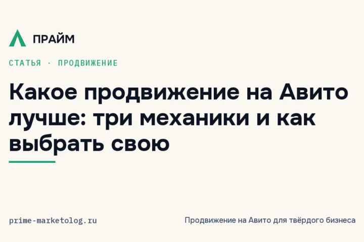 Какие услуги продвижения на Авито выбрать: три механики и как они работают
